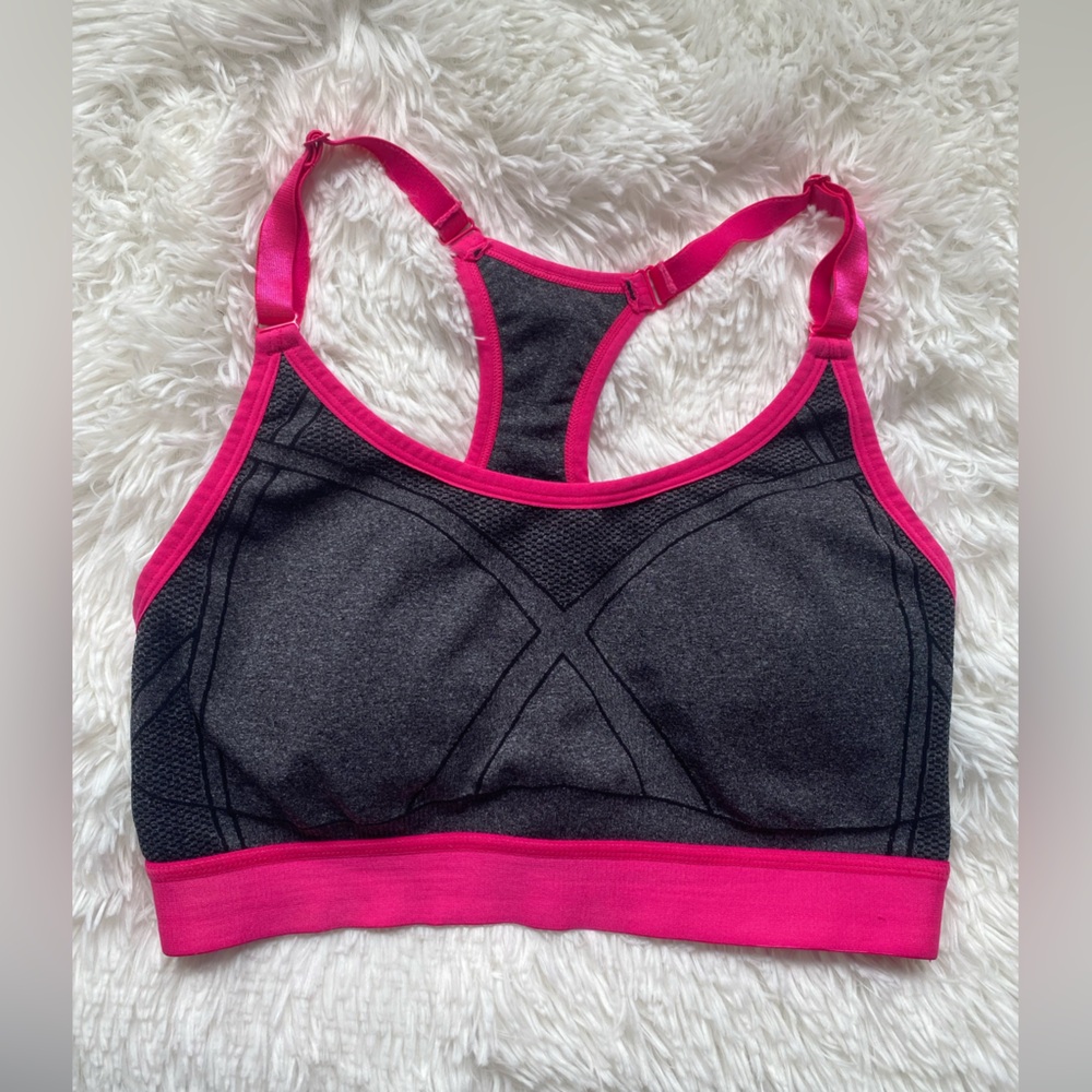 Athletic Works Pink and Black Sports Bra